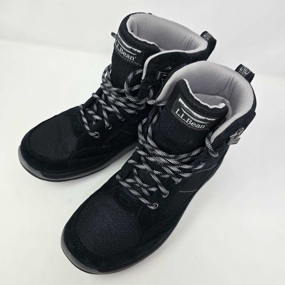 LL Bean Womens Snow Sneakers Waterproof Primaloft Boots Black 504747 Size 8.5 M - Picture 2 of 16